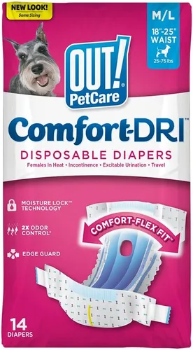 OUT! Petcare - Pañales desechables para perros hembra, entrenamiento para ir al baño, pañales para perros, entrenamiento de cachorros, suministros