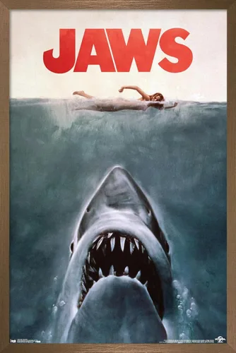 Miniatura 15 de Trends International Jaws - Póster de pared de una hoja, 14.725 x 22.375 pulgadas, versión con marco negro