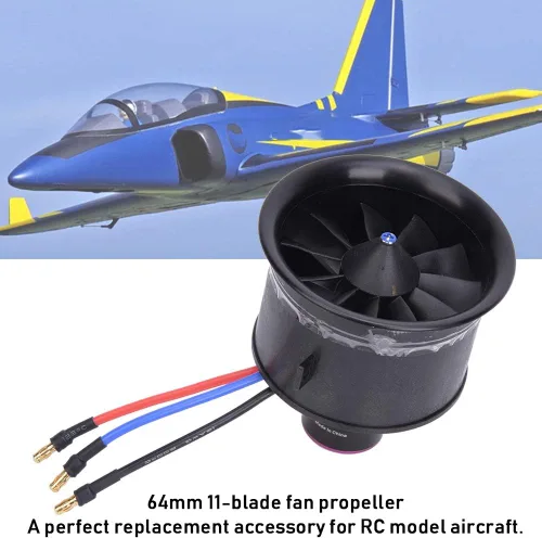 Miniatura 4 de Life EDF - Tubo de hélice de ventilador de 11 aspas de 2.520 in con motor sin escobillas para control remoto RC modelo aeronaves/drones Accesorios