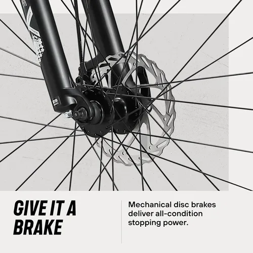Miniatura 5 de Mongoose Switchback - Bicicleta de montaña para hombres y mujeres, transmisión de 8 a 10 velocidades con palanca de cambios de gatillo, ruedas