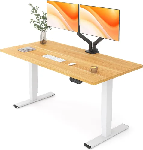 Miniatura 22 de FLEXISPOT E6 MAX - Escritorio de pie de 3 etapas de madera maciza con doble motor de 48 x 24 pulgadas, capacidad de peso de 330 libras, escritorio
