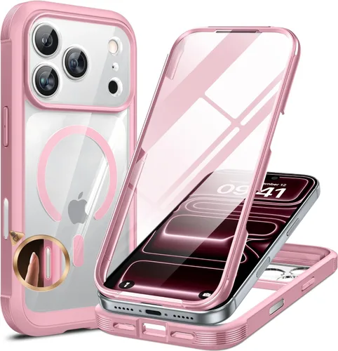 Miniatura 108 de Miracase Funda para iPhone 13 de 6.1 pulgadas, [sin burbujas] funda de teléfono de cuerpo completo con pantalla de vidrio completa integrada, sin