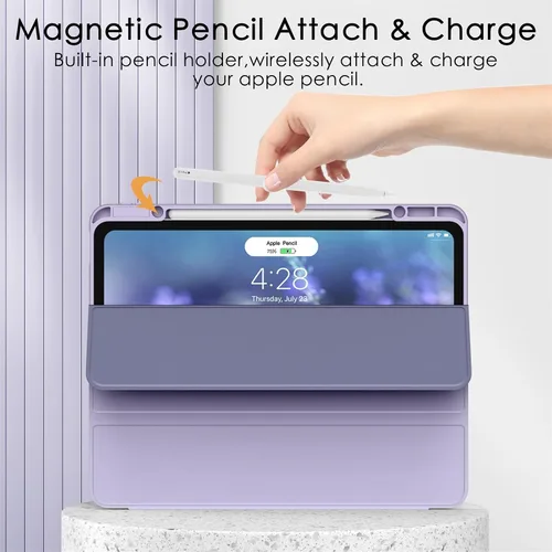 Miniatura 6 de Soke Funda para iPad Air de 13 pulgadas (M3 2025/M2 2024) con soporte para lápices, [Encendido/apagado automático + protección de la cámara] a