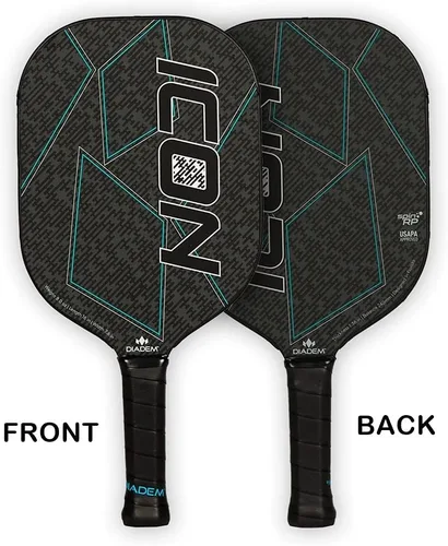 Miniatura 4 de Diadem ICON Performance Pickleball Paddle Fibra de carbono de grafito, núcleo de nido de abeja, cara de fibra de vidrio, protector de borde ultra