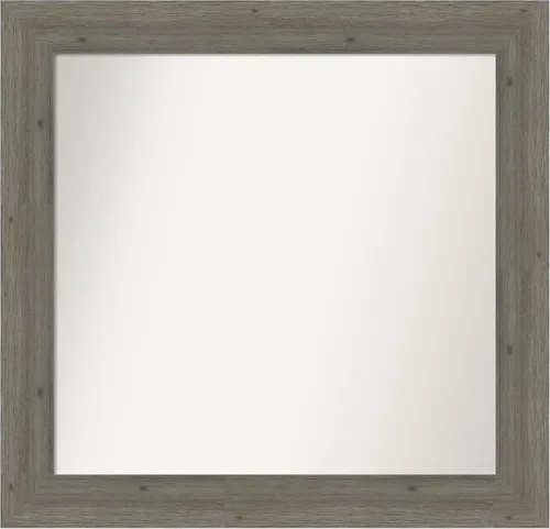 Miniatura 524 de Amanti Art Espejo de pared personalizado no biselado (24.5 x 24.5 pulgadas), marco gris marrón alta, varios tamaños personalizados, espejo de baño