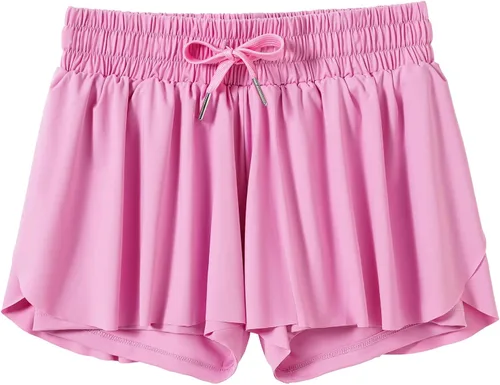 Miniatura 2 de Dancer queen Pantalones cortos holgados con cordón para niñas, pantalones cortos deportivos para correr, deportes, gimnasia para 6 a 12 años