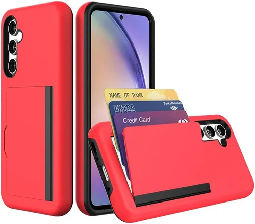 Miniatura 9 de Funda para Samsung Galaxy S25 con tarjetero, ranura para tarjeta de crédito Funda protectora tipo cartera - Negro