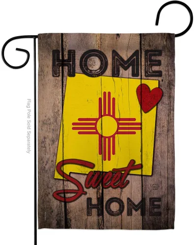 Miniatura 7 de Estado Nuevo México Home Sweet Garden Bandera Set Madera Dowel Regional USA Territorios Americanos República País Particular Área Pequeña Decorativa