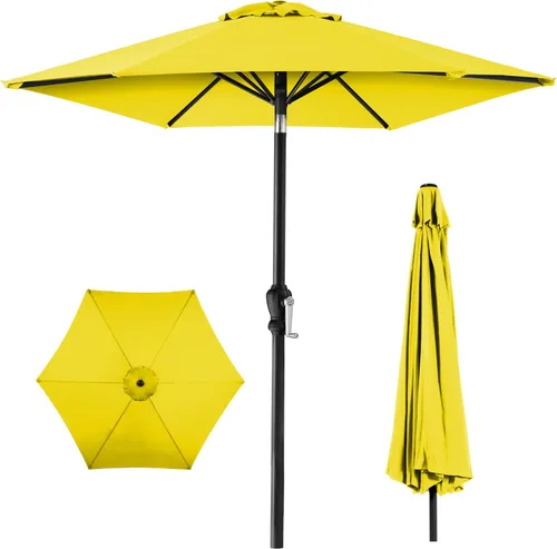 Miniatura 16 de Best Choice Products Sombrilla de patio al aire libre de 10 pies, sombrilla de mesa para exteriores, sombrilla de patio, sombrilla de mercado con 8