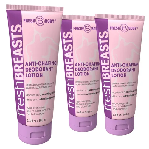 Miniatura 11 de Fresh Body FB Fresh Breasts - Loción desodorante antirozaduras en polvo, 3.4 onzas, desodorante de cuerpo entero para mujeres, muslos interiores