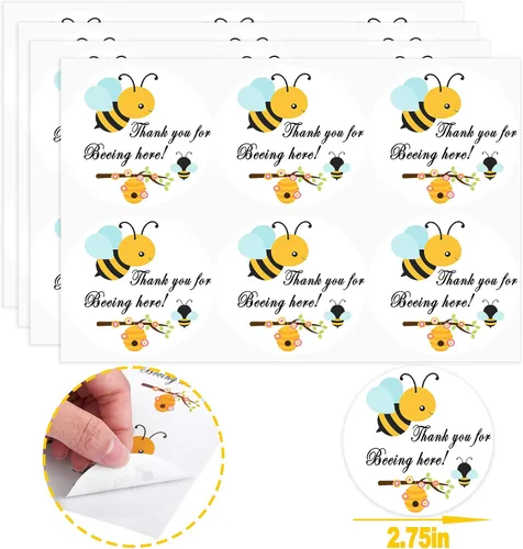 Miniatura 6 de Bumble Bee - 24 bolsas de golosinas para fiesta de abejorros con calcomanías, bolsas de regalo de abeja de miel, suministros para fiestas