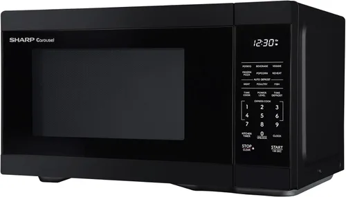 Miniatura 9 de Horno de microondas SHARP para mostrador con bandeja giratoria extraíble de 12.4", 1000 vatios, 1.1 pies cúbicos, color negro