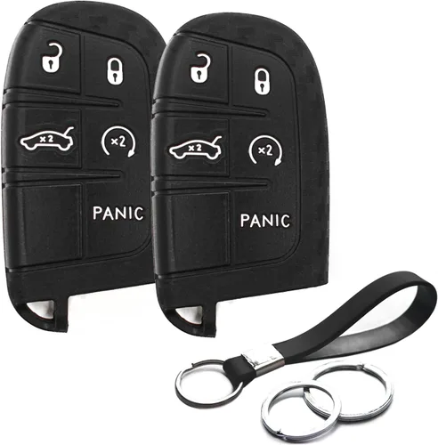 2 piezas compatibles con Dodge Durango Challenger Charger Hornet Jeep Compass Grand Cherokee WK Ram Promaster 1500 2500 3500 Chrysler 300 con Negro