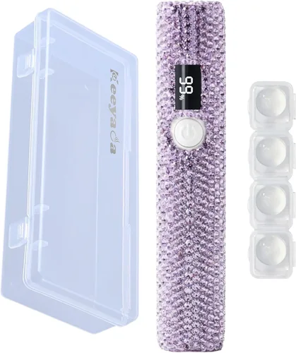 Miniatura 6 de Lámpara de uñas UV de mano con diamantes de imitación brillantes, lámpara LED portátil de 3 W, secador de uñas USB recargable inalámbrico con sello