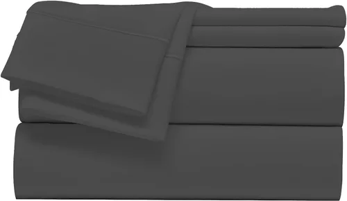 Miniatura 4 de Giza Sheets - Juego de sábanas de algodón Giza tamaño Queen para colchones de hasta 18 pulgadas de profundidad, juego de sábanas de 4 piezas