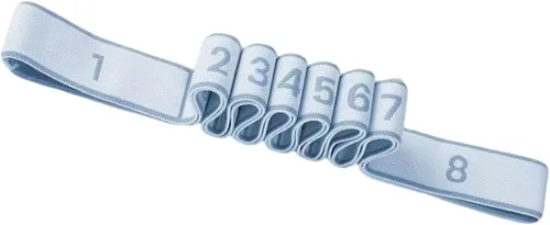 Miniatura 12 de Banda de resistencia de fitness para estiramiento y yoga, bandas de resistencia numeradas para glúteos, banda elástica de estiramiento de pilates