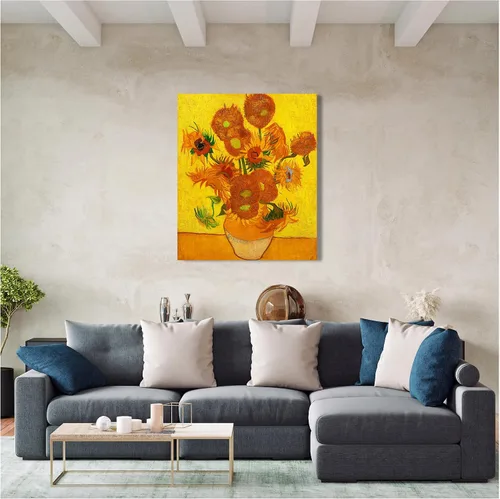 Miniatura 640 de A&T ARTWORK Campo de trigo con cipreses de Van Gogh Las reproducciones de arte clásico mundial, impresiones en lienzo giclée para decoración