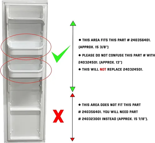 Miniatura 6 de 2 contenedores de puerta mejorados para electrodomésticos de por vida, 2 contenedores de puerta compatibles con repuesto de estante de refrigerador