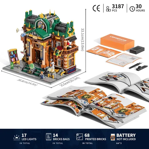 Miniatura 7 de Juego de Ladrillos de Construcción de Iluminación Steampunk Time-Rift de Lumibricks, 3187 Piezas de Construcción Modular de la Colección Custodios