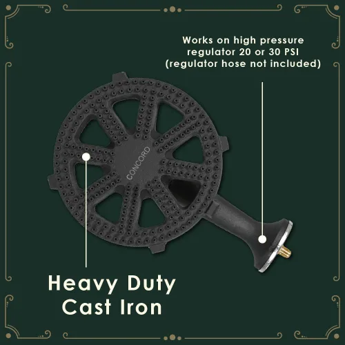 Miniatura 3 de Concord Banjo, cabezal de quemador de 10 pulgadas