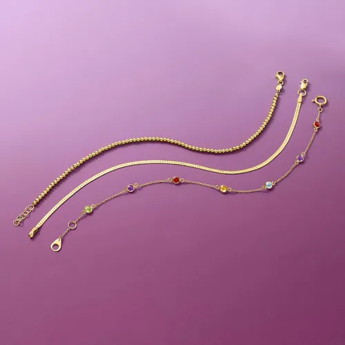 Miniatura 4 de RS Pure by Ross-Simons Pulsera de espiga de oro amarillo de 14 quilates de 0.059 in. 7 pulgadas, Oro amarillo de 14 quilates, No es una piedra
