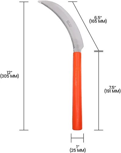 Miniatura 5 de Zenport K208P Hz de cosecha con mango de plástico, hilo ligero, hoja de acero inoxidable de 6.5 pulgadas, naranja