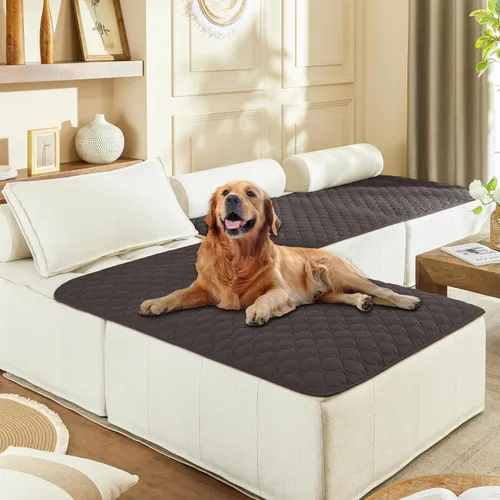 Miniatura 19 de gogobunny Manta 100% Impermeable de Doble Cara para Perros, Cubierta Suave para Cama de Mascotas, Reversible, Protege Muebles, Sillón, Sofá, Coche