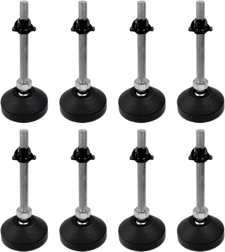 Miniatura 15 de Antrader 4 copas de pie ajustables con rosca M8, base de nailon reforzado, pies articulados de 2 pulgadas de diámetro, patas de muebles, longitud
