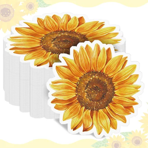 Miniatura 9 de Kosiz 100 servilletas de papel florales en forma de flor de otoño, servilletas de cóctel florales para otoño, cumpleaños, fiesta en casa, Magnolia