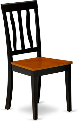 Miniatura 9 de East West Furniture AVAT7-BLK-W Juego de mesa de comedor moderno de 7 piezas consta de una mesa de madera ovalada con hoja de mariposa y 6 sillas