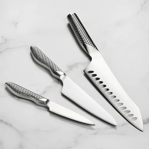 Miniatura 5 de Global Juego de cuchillos con cuchillos de chef asiático, acero inoxidable, 3 piezas