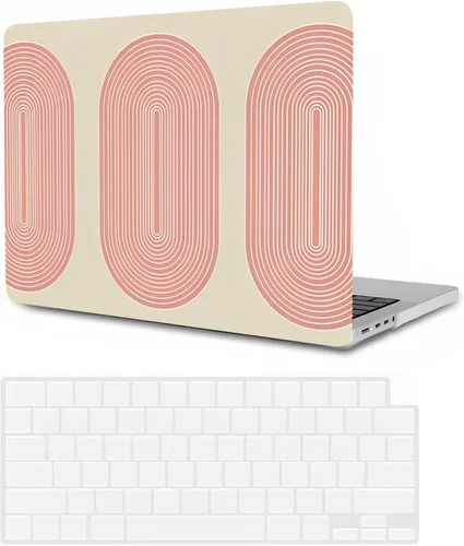 Miniatura 31 de Funda para MacBook Pro 14 2023 M2 A2779 A2442 M1 Pro/Max, Carcasa Protectora de Plástico Duro para Laptop y Cubierta para Teclado, Tablero de Damas