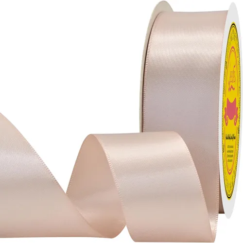 Miniatura 236 de Cinta de satén blanca antigua de doble cara de 1-1/2 pulgadas x 50 yardas, cinta de poliéster para envolver regalos, día de San Valentín, bodas