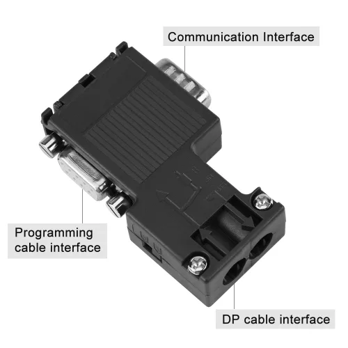 Miniatura 2 de Conector del autobús de Profibus, 90°Programming Cable Interface Connector Compatible PLC 6ES7 972-0BB12-0XA0