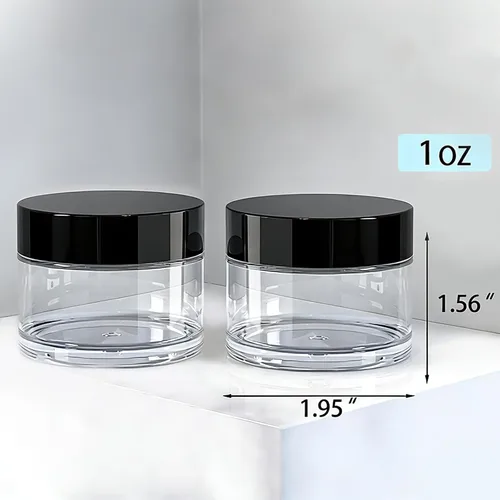 Miniatura 2 de Recipientes de tamaño de viaje para artículos de tocador, 4 frascos pequeños de cosméticos de 1 onza para maquillaje, cremas faciales, loción