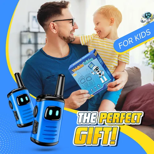 Miniatura 5 de Walkie Talkies de juguete para niños: comedyfun Mini Robots Walkie Talkies paquete de 2 regalos de Navidad y cumpleaños para niños de 3, 4, 5, 6, 7