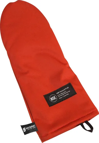 Miniatura 9 de San Jamar CTP15 Cool Touch - Manopla para horno con protección contra el calor de hasta 500 ° F, 15 pulgadas de longitud, color rojo