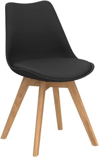 Miniatura 5 de Furniwell Sillas de comedor DSW modernas de mediados de siglo, sillas de cocina laterales tapizadas con patas de madera y cojín acolchado suave