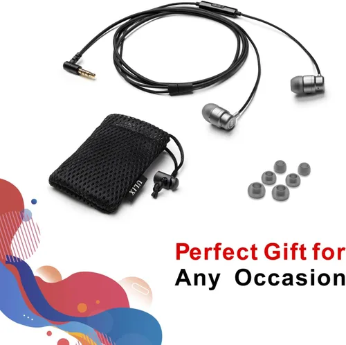 Miniatura 8 de Auriculares con cable UliX Rider intrauditivos, garantía de 5 años, auriculares con micrófono, con cable anti-enredo, auriculares para iPhone, iPad