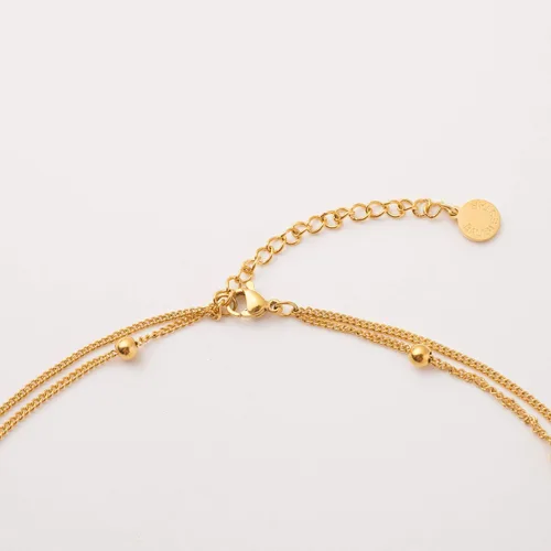 Miniatura 6 de Gargantilla de cadena de titanio con colgante de media luna para mujer
