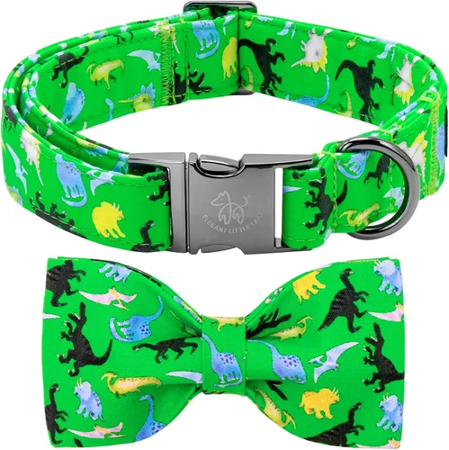 Miniatura 18 de Elegant little tail Independence - Collar patriótico para mascotas con pajarita para mascotas del 4 de julio de algodón suave para mascotas