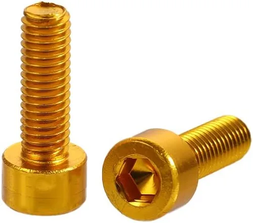 Miniatura 13 de 2 unids/set bicicleta titular tornillo hervidor rack tornillo aleación aluminio M5x15mm botella agua jaula pernos para bicicleta MTB bicicleta