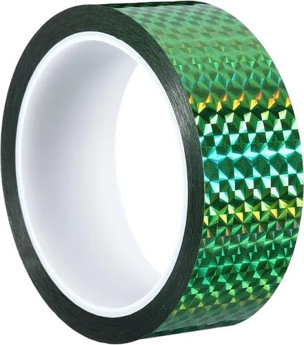 Miniatura 7 de PATIKIL Cinta prisma de 0.2 pulgadas x 55 yardas, adhesivo reflectante holográfico metalizado para detallar decoración de pared, arte de decoración