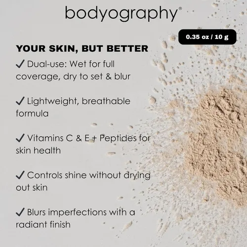 Miniatura 5 de Bodyography Every Finish - Polvo prensado microfino, medio ligero, polvo facial multiusos con ceramida 2 y dermaxyl, textura ligera y sedosa
