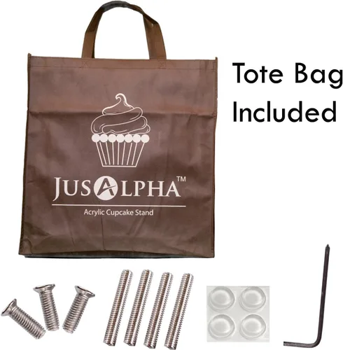 Miniatura 7 de Jusalpha® 8 Base de acrílico redonda para fiestas, casamientos, magdalenas. Torre para pastelería, charola para servir, exhibición de alimentos