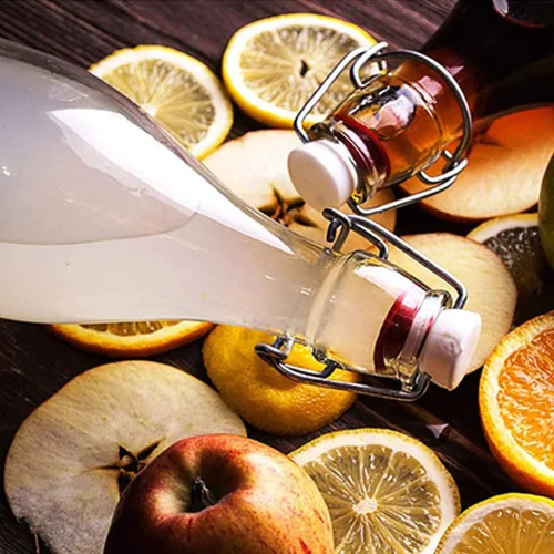 Miniatura 5 de Botellas de vidrio de 8 onzas con tapas herméticas, botellas de cerveza para elaboración casera de 8.5 fl oz, botellas de kombucha para bebidas