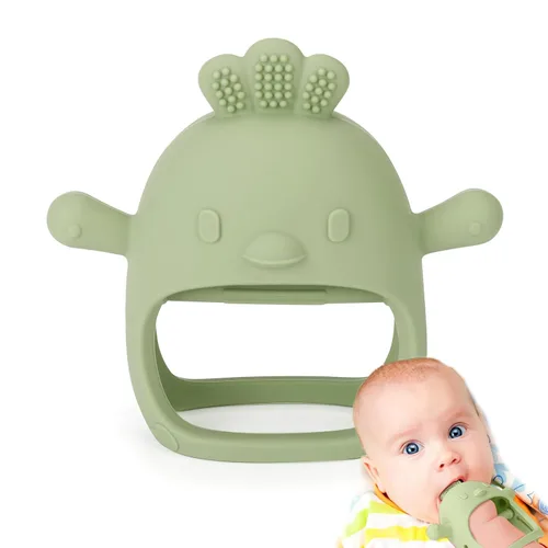 Miniatura 17 de Socub Juguetes de dentición de silicona para bebés de 3-6 y 6-12 meses, guante de dentición de silicona anti-caída sin BPA, juguetes para masticar