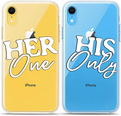 Miniatura 7 de Fundas a juego para parejas compatibles con iPhone 16 15 14 13 12 11 Pro Max Mini Xs X 6s 8 Plus 7+ Xr 10 SE 5 Love Her His Quote Funda de silicona