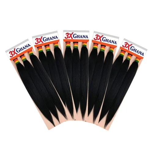 Miniatura 10 de REALISTIC - Paquete múltiple. Trenzas preestiradas X-Pression 3X Ghana de 60 pulgadas 100% Kanekalon Fácil de trenzar, sin nudos, alimentación