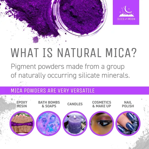 Miniatura 2 de Polvo de mica mineral natural de naranja mágica, 0.42 oz (12 g) para uso personal o profesional - cosméticos, proyectos de resina epoxi, esmalte
